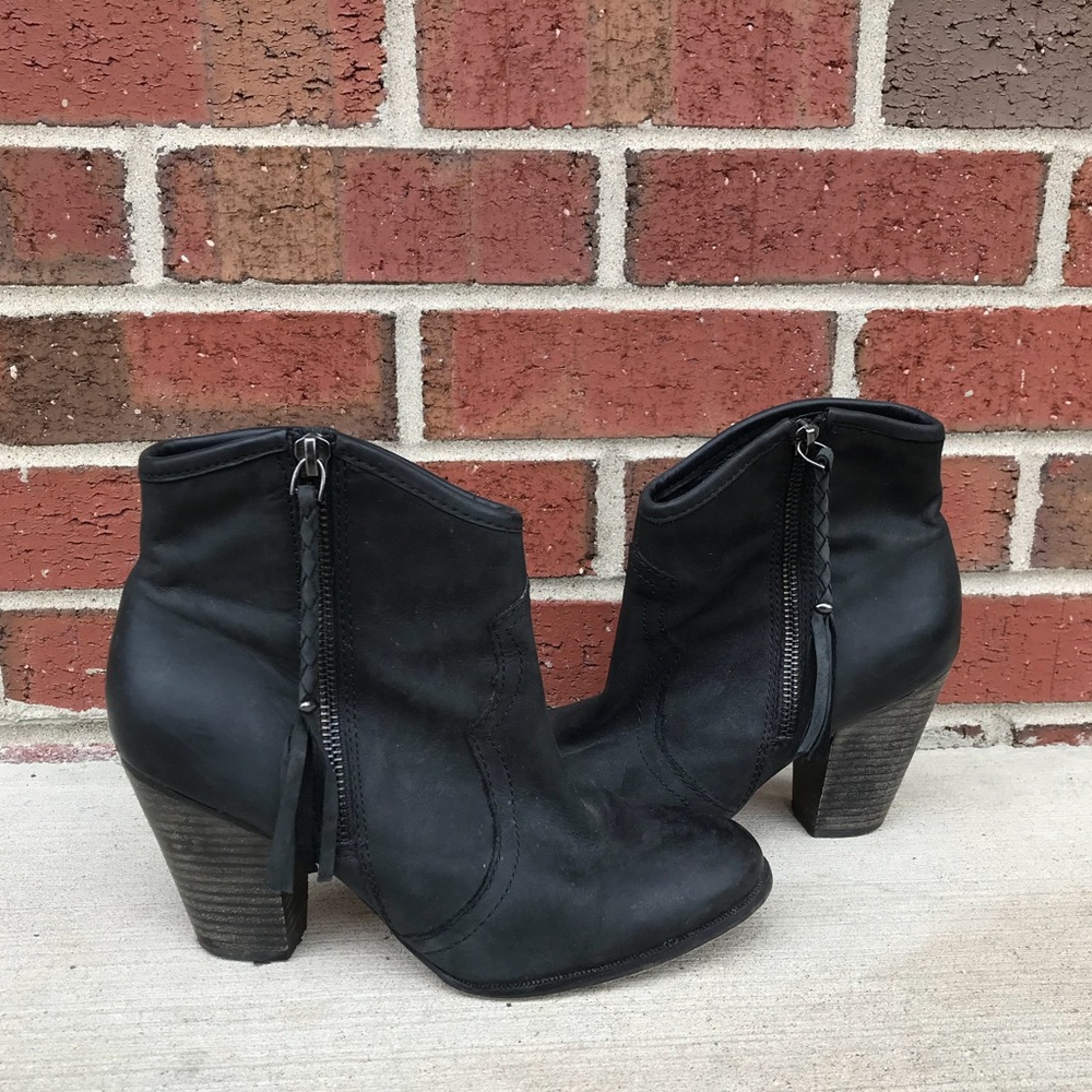 Aldo Dustar Black Nubuck Leather Ankle Boots 38